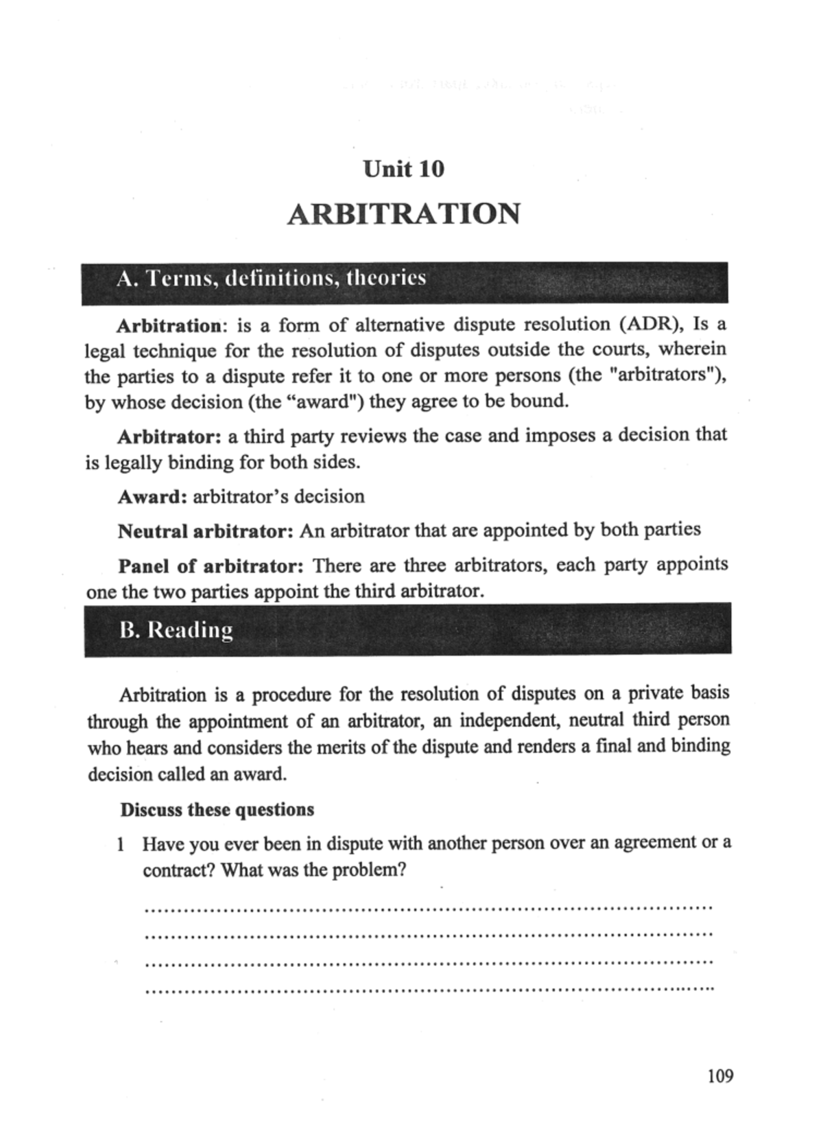 Arbitration Exercises for Effective Dispute Resolution Strategies - Studocu