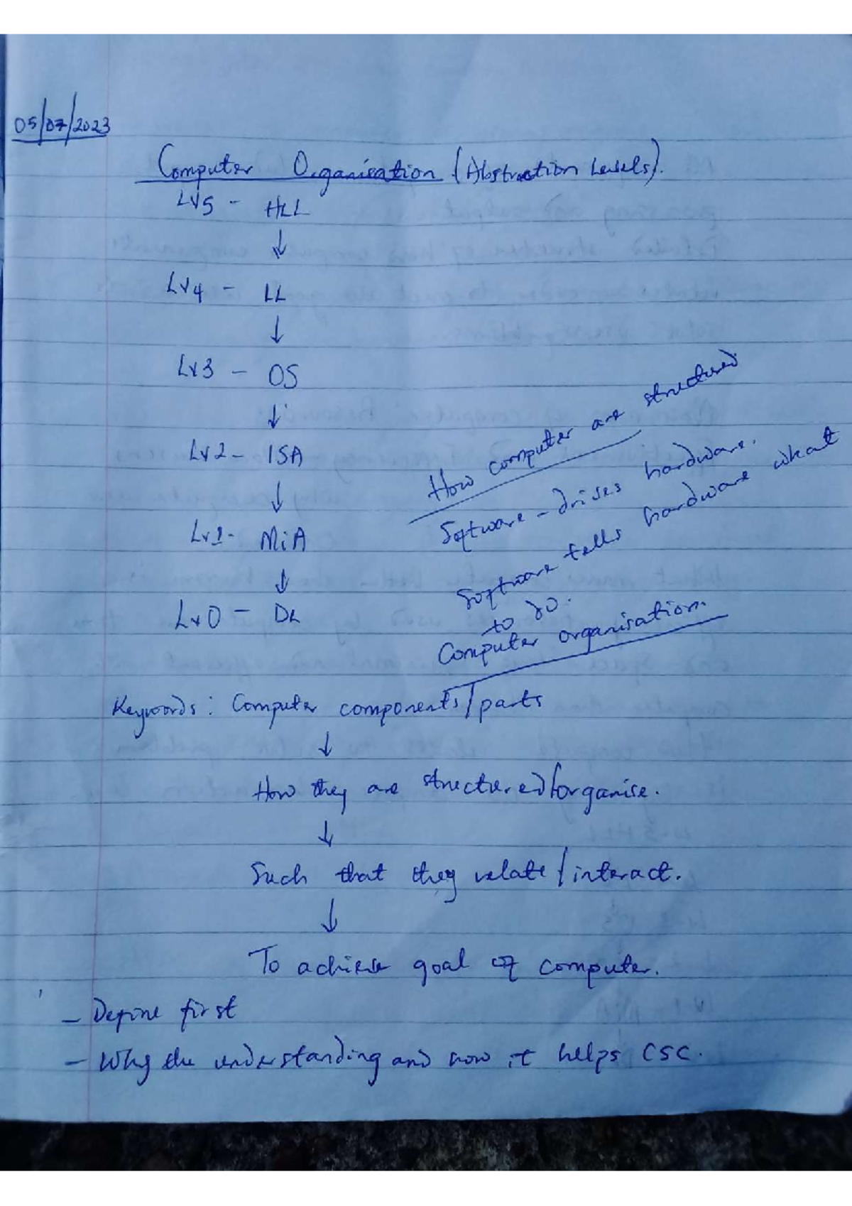 CSC 204 Class Notes - Computer Organization Overview and Concepts - Studocu