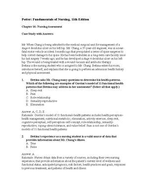 Chapter 5 case study - practice case studies - Potter: Fundamentals of ...