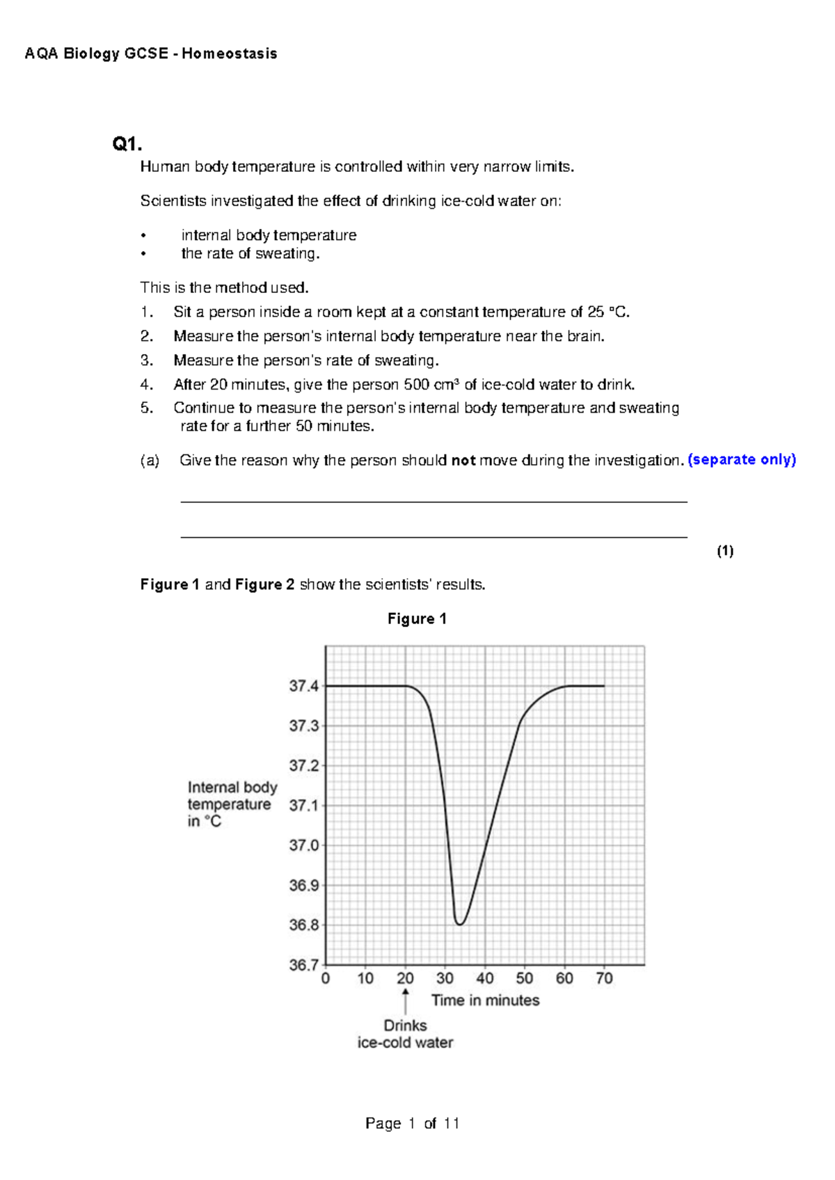 AQA Biology GCSE Homeostasis Study Notes - Studocu