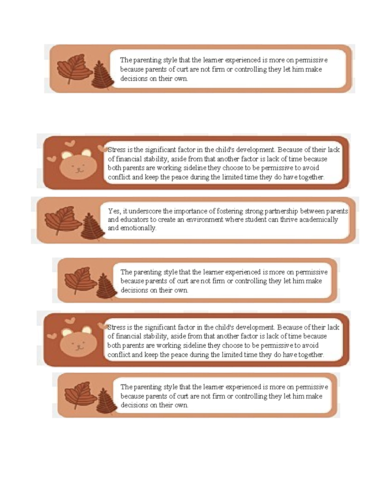 PE 101 - Understanding Permissive Parenting and Child Development - Studocu