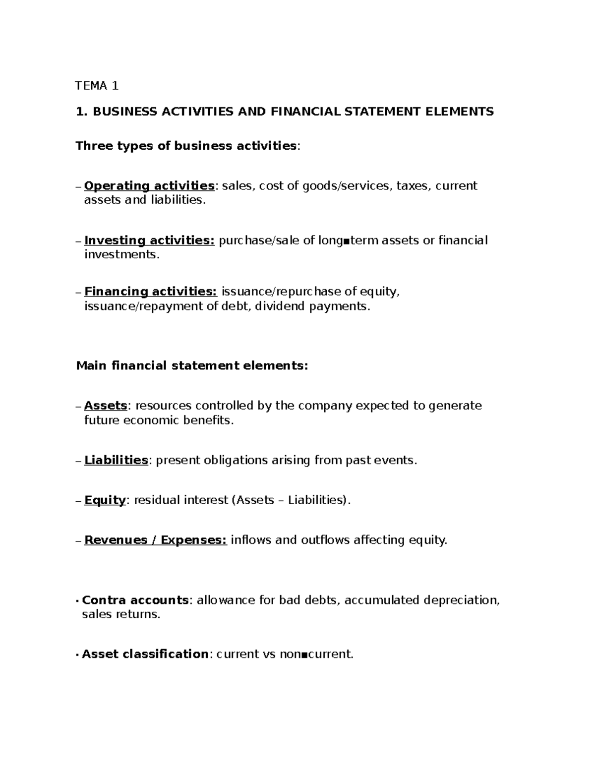 TEMA 1 - Apuntes sobre Actividades Empresariales y Estados Financieros ...
