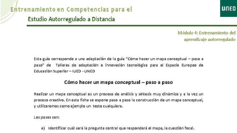 Módulo 4: Guía para Construir Mapas Conceptuales Paso a Paso - Studocu