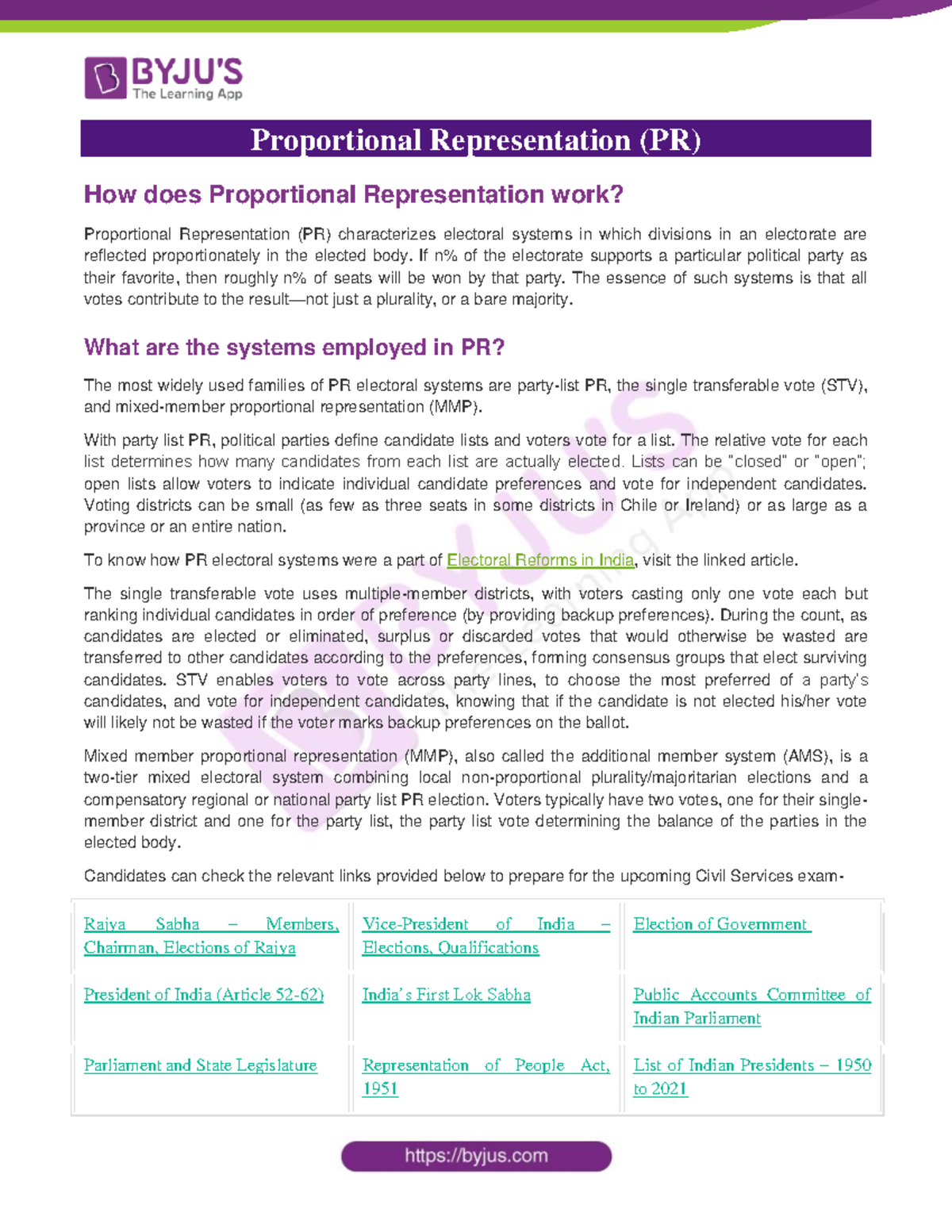 Proportional-Representation 3 - Proportional Representation (PR) How ...