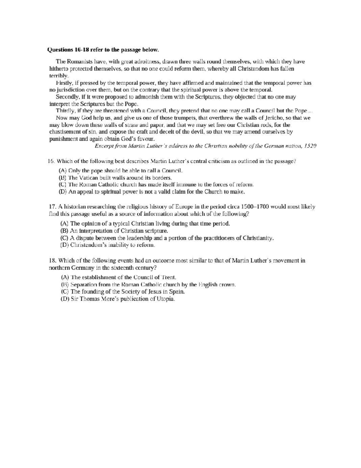 AP World Daily Stim - Day 16: Analysis of Religious and Political Texts ...