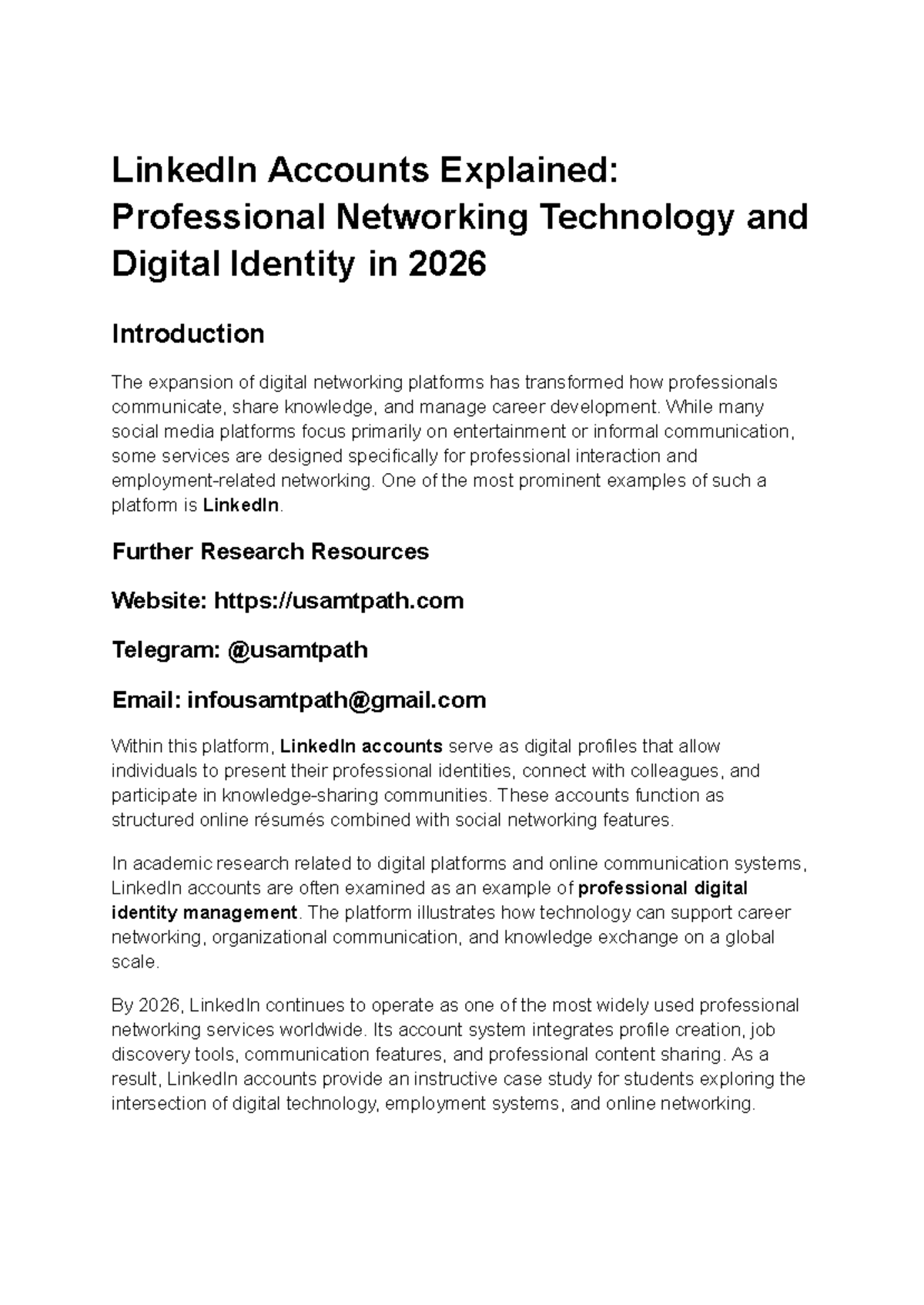 LinkedIn Accounts Overview: Networking & Digital Identity in 2026 - Studocu