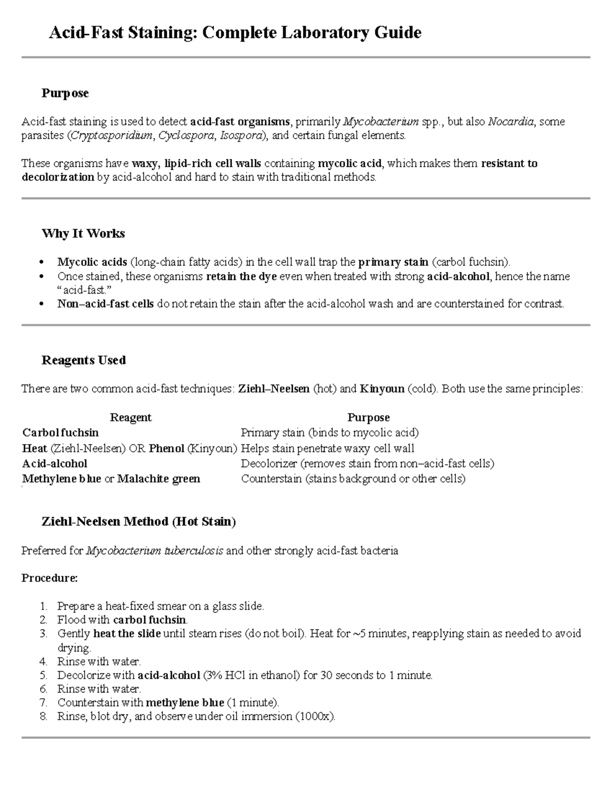 MLS Mycology Laboratory Study Guide: Staining Techniques and Organisms ...