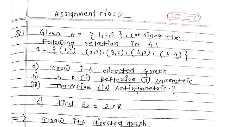 DM Assignment 2: Graph Theory and Isomorphism Analysis - Studocu