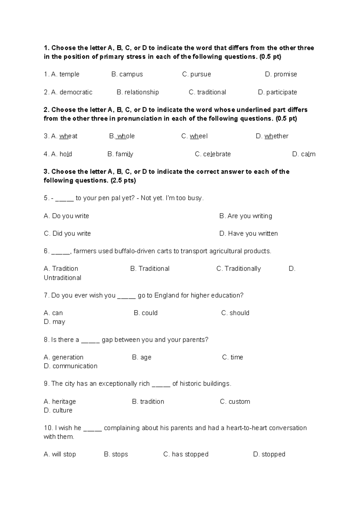 Test 2 - English Language Skills Assessment - Studocu