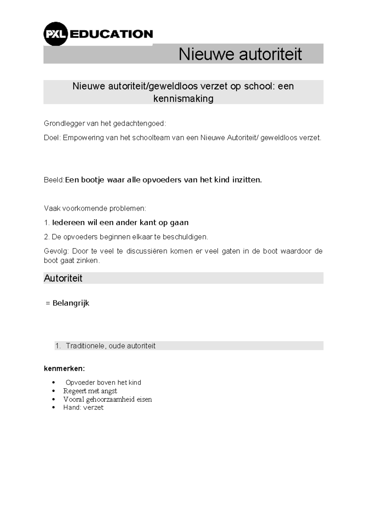 Nieuwe Autoriteit en Verzet op School: Afstandstaak en Strategieën ...