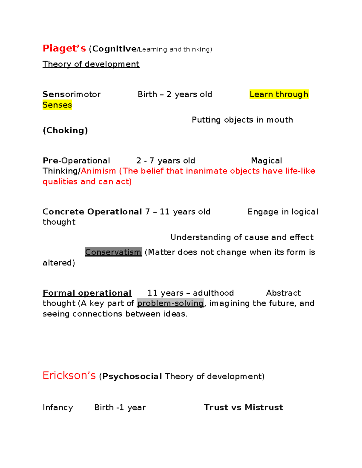 Piaget's Theory of Development: Key Concepts and Stages (Psychology ...
