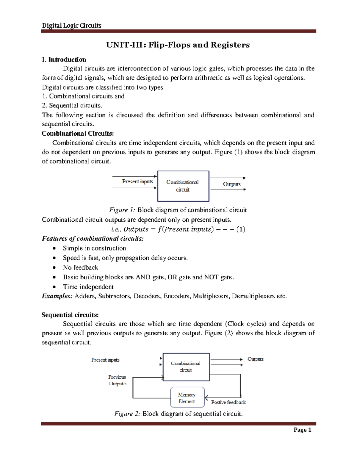 Digital Logic Circuits Question Bank BVL303 - Applications of Digital ...