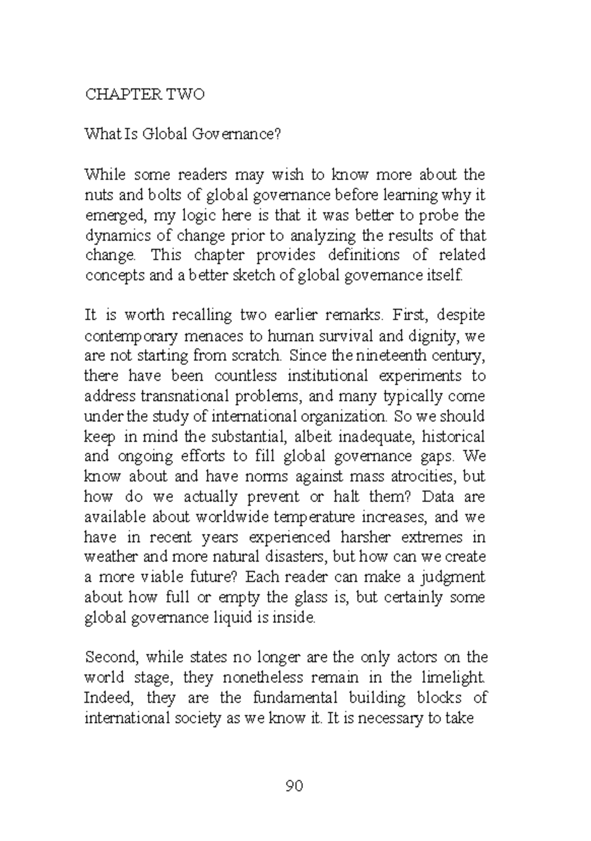 CHAPTER 2: Understanding Global Governance Dynamics in IR - Studocu