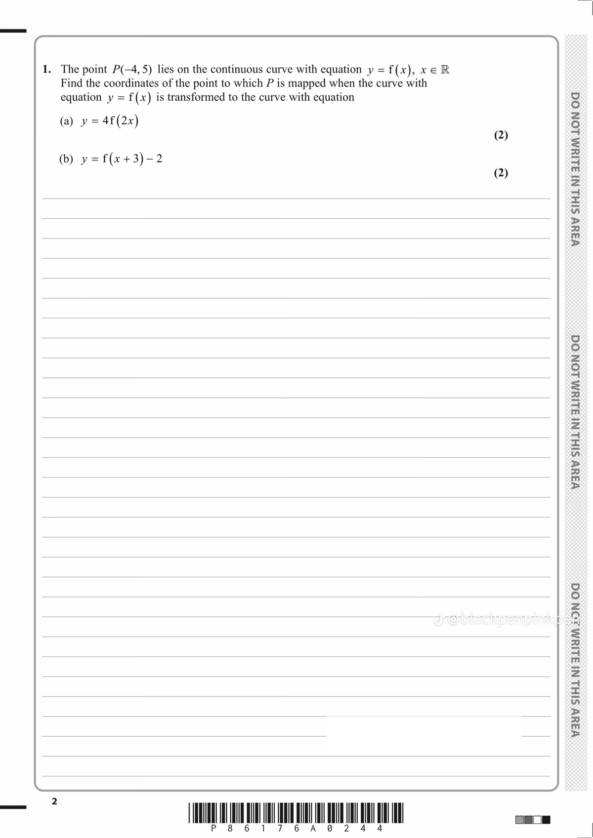 Maths Paper 1 (P86176) - Exam Questions and Solutions 2026 - Studocu