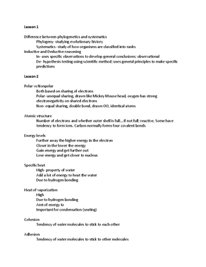 Exam 1 Review - BIOL 2704 with Dr. McGlothlin - Exam 1 Review (1 – 7 ...