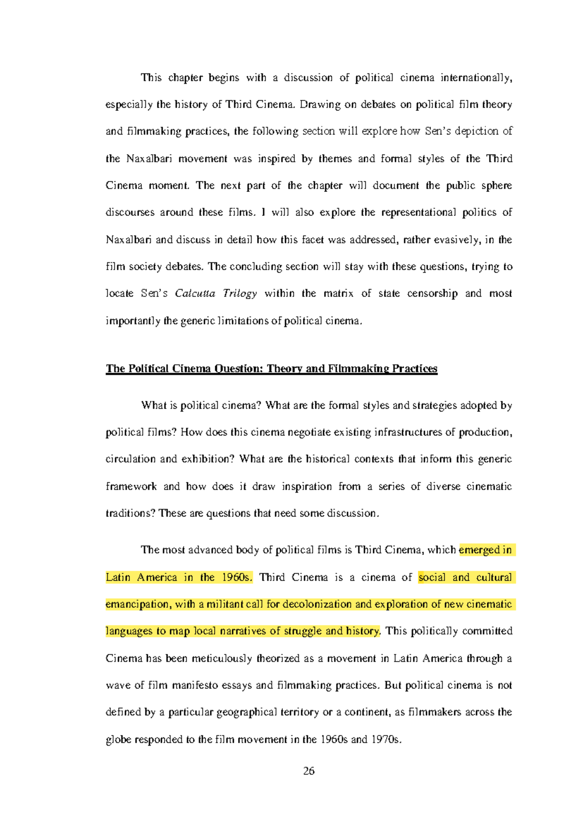 Third Cinema: Political Filmmaking and Its Historical Contexts - Studocu