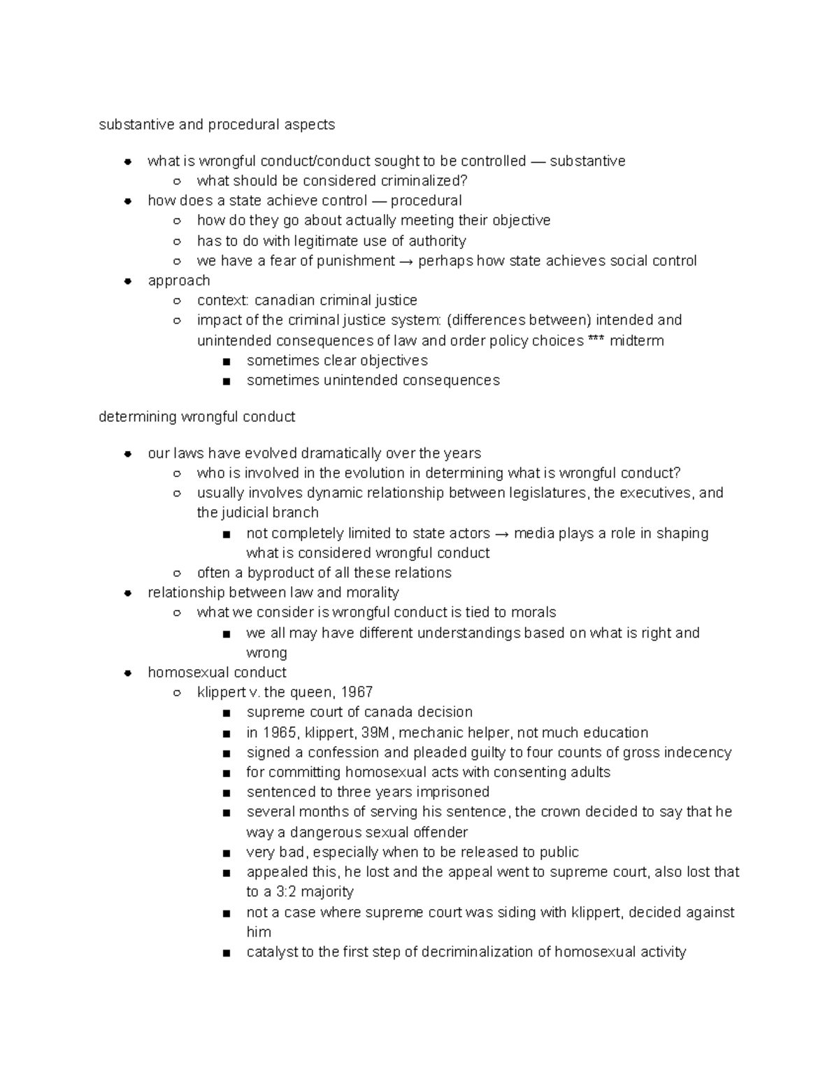 Political Science 101: Midterm Notes on Criminal Justice and Social ...