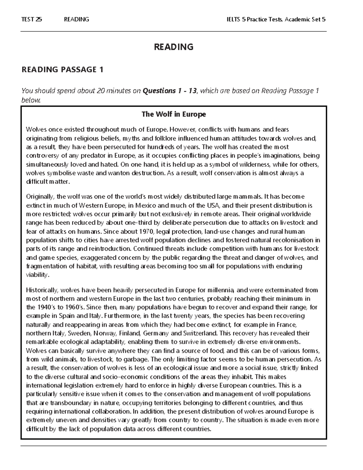 TEST 25 READING IELTS 5 Practice Tests - Academic Set 5 - Studocu