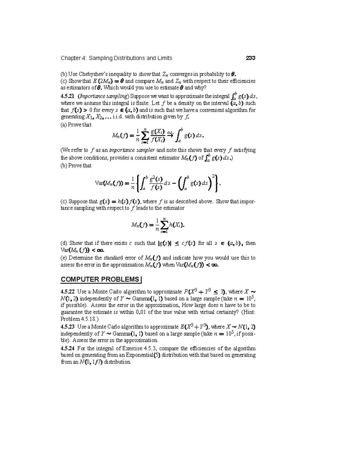 Chapter 4: Sampling Distributions & Monte Carlo Methods (Calc 124 ...