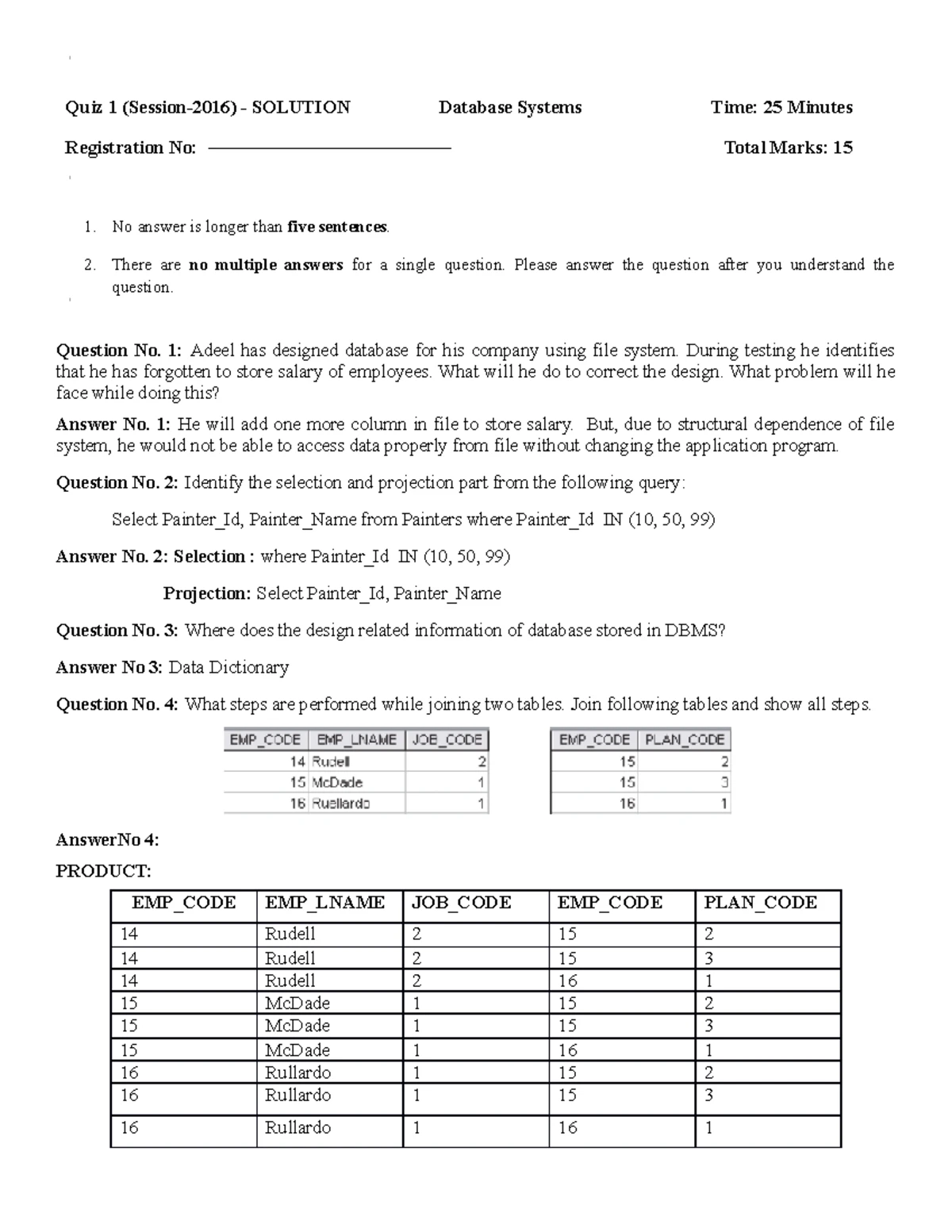 Database System Lab 2 - lab practice tasks - Database System Name : Ali ...