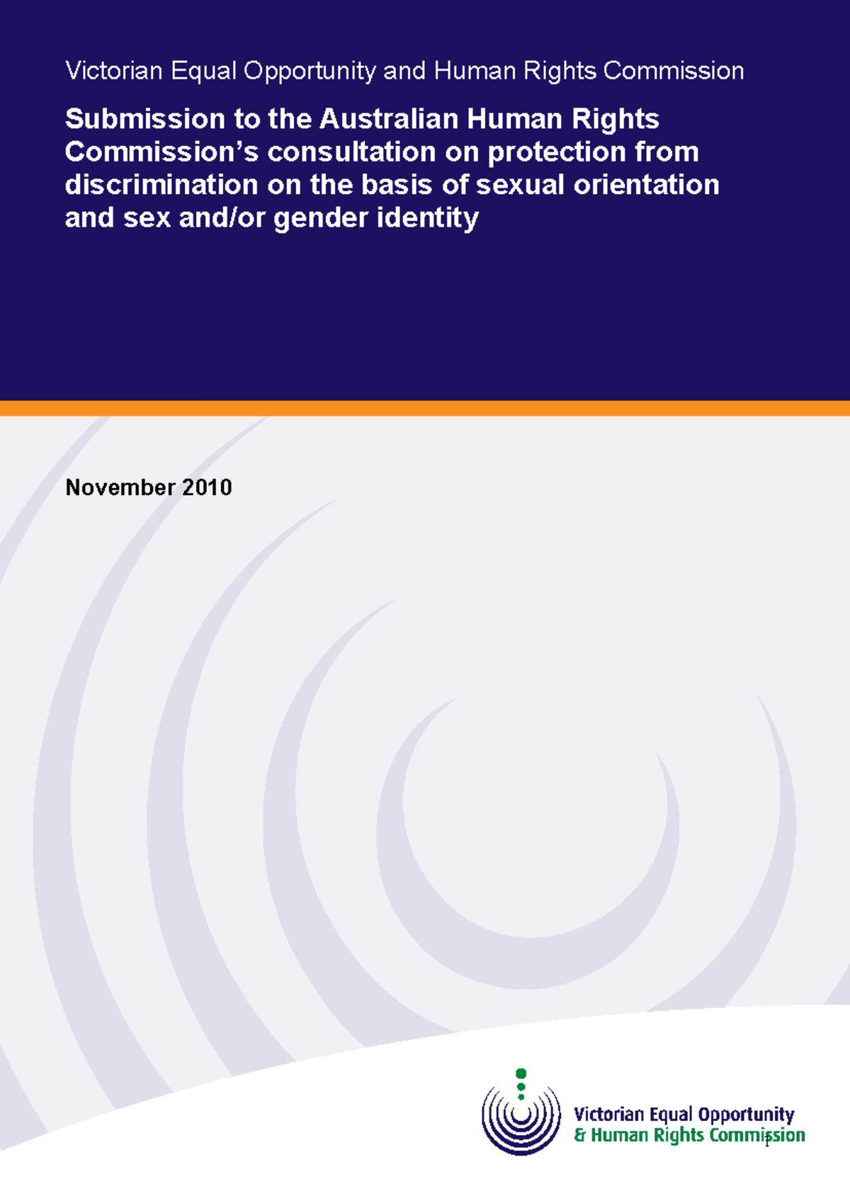 Victorian Equal Opportunity and Human Rights Commission - Comment 121 ...