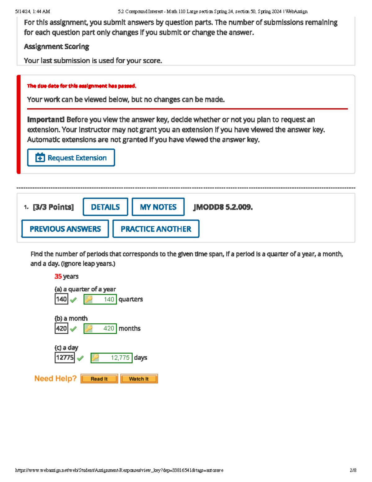 3.4 combintorics - Math 110 Large section Spring 24, section 50