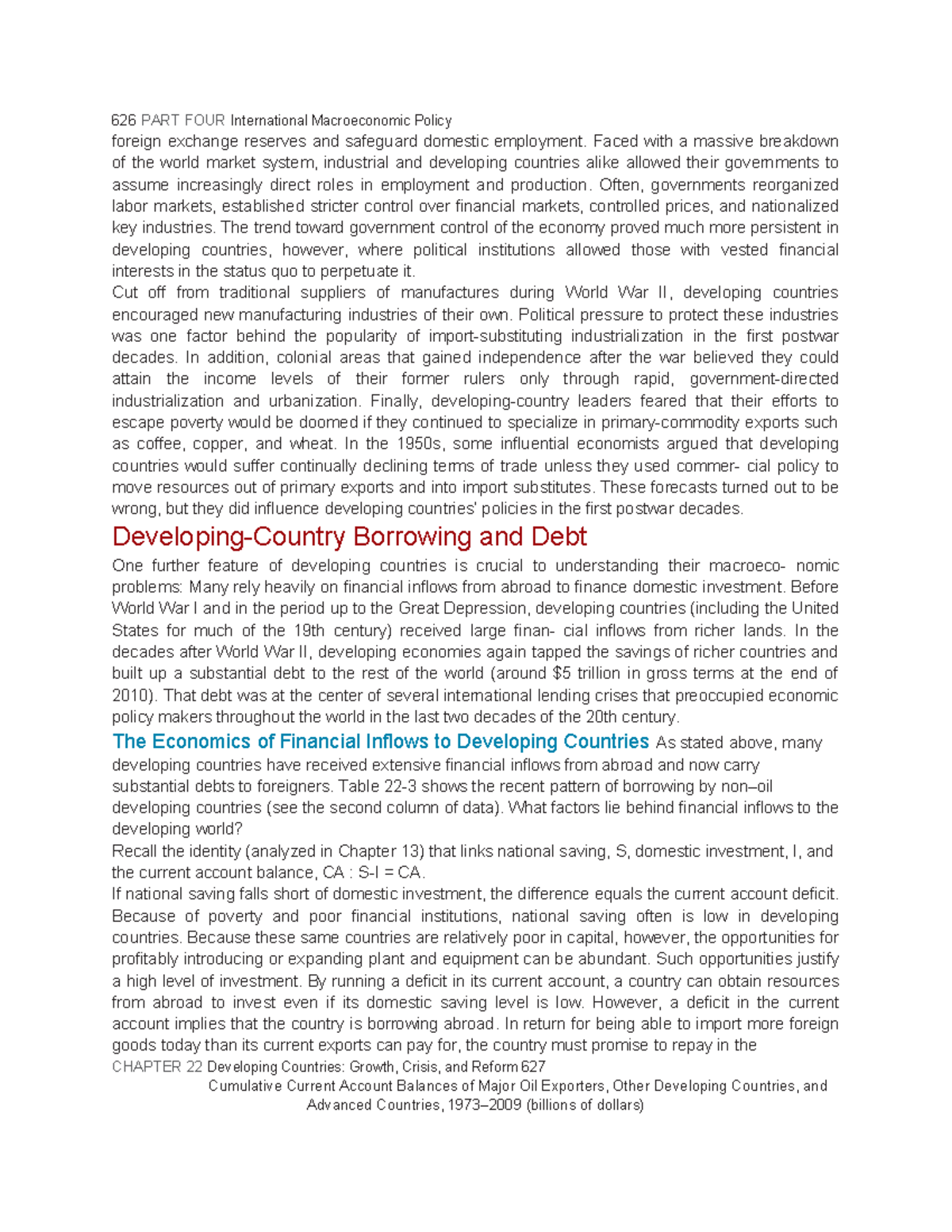 626 International Macroeconomic Policy: Borrowing in Developing ...