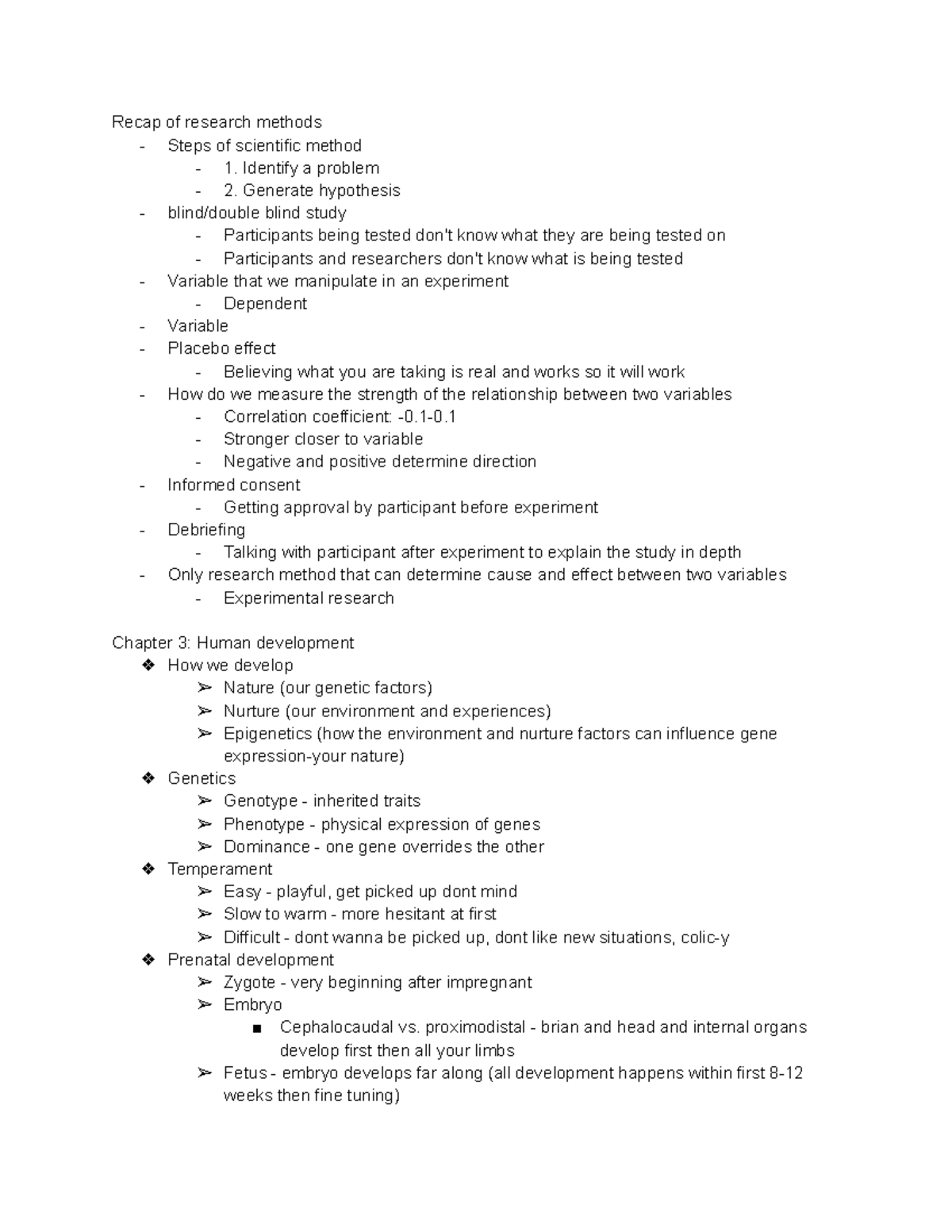 Chapter 3: Human Development and Research Methods - Studocu