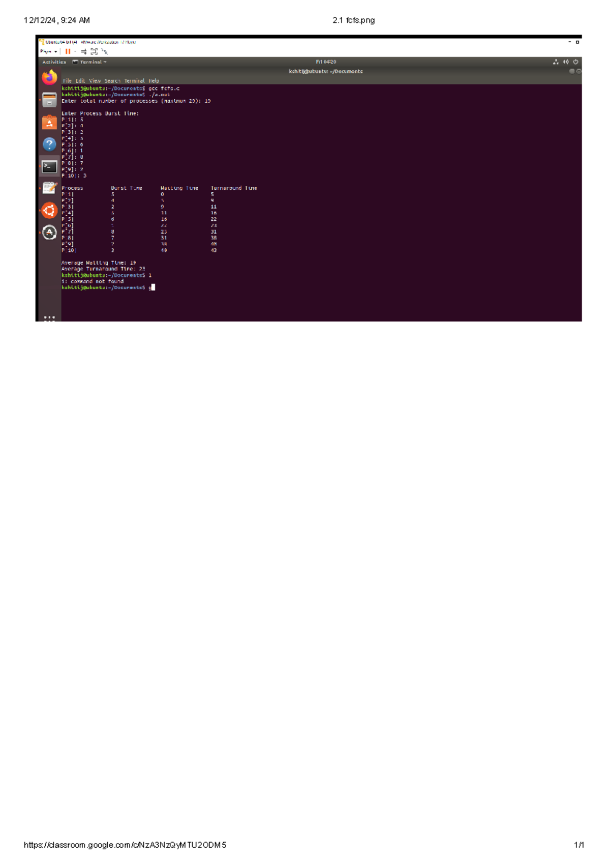 2.1 fcfs - sdvgvfaggargvta fdbafergarwgh - Computer Science and ...