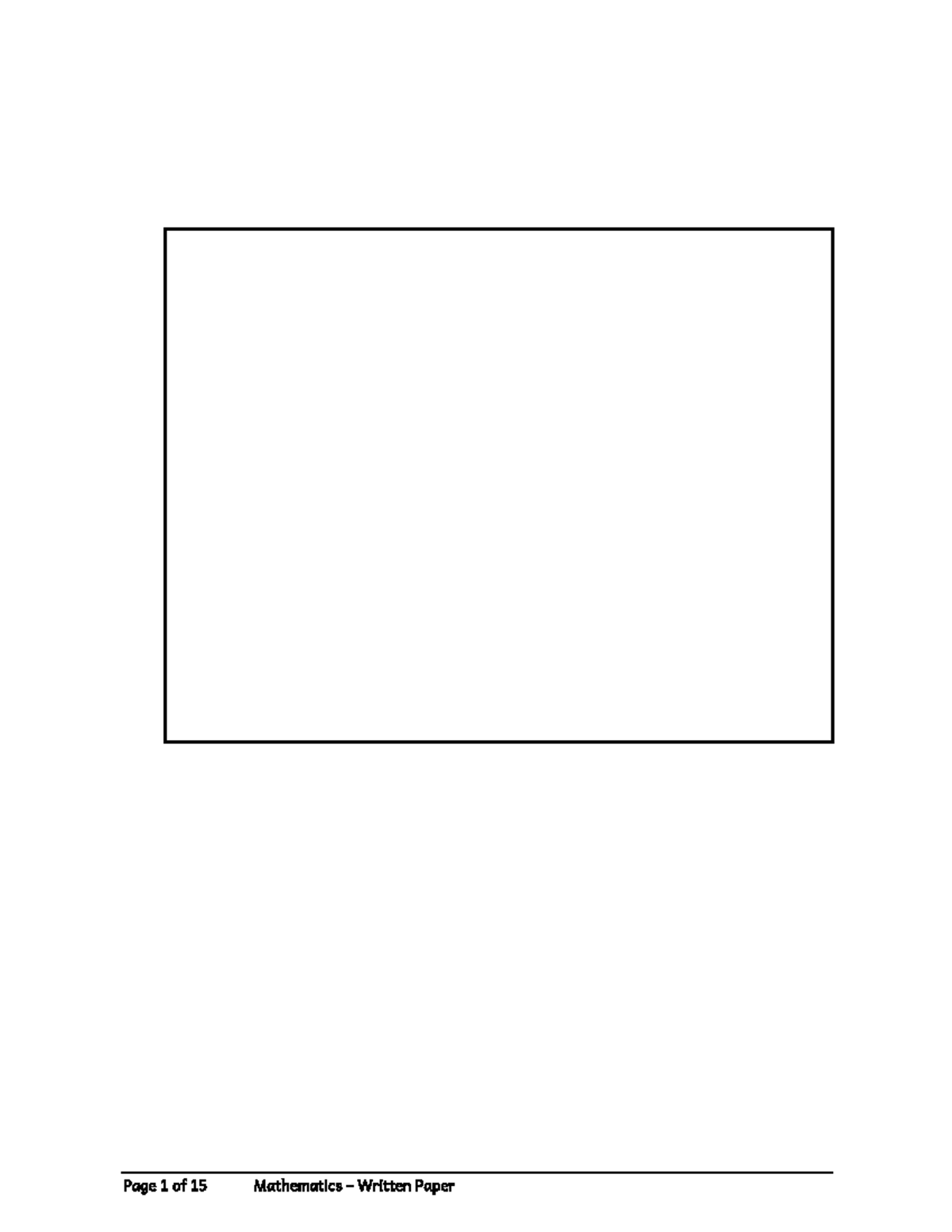 Mathematics Written Paper 1 - Practice Questions and Solutions - Studocu