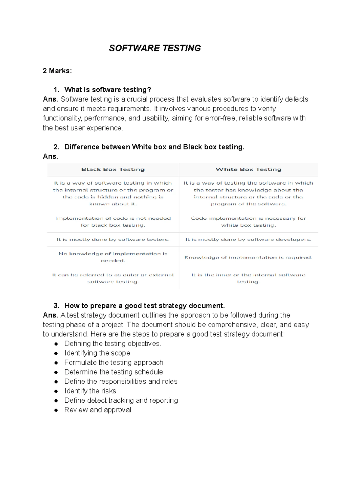 Software Testing Study Guide: Concepts and Strategies (CST 101) - Studocu