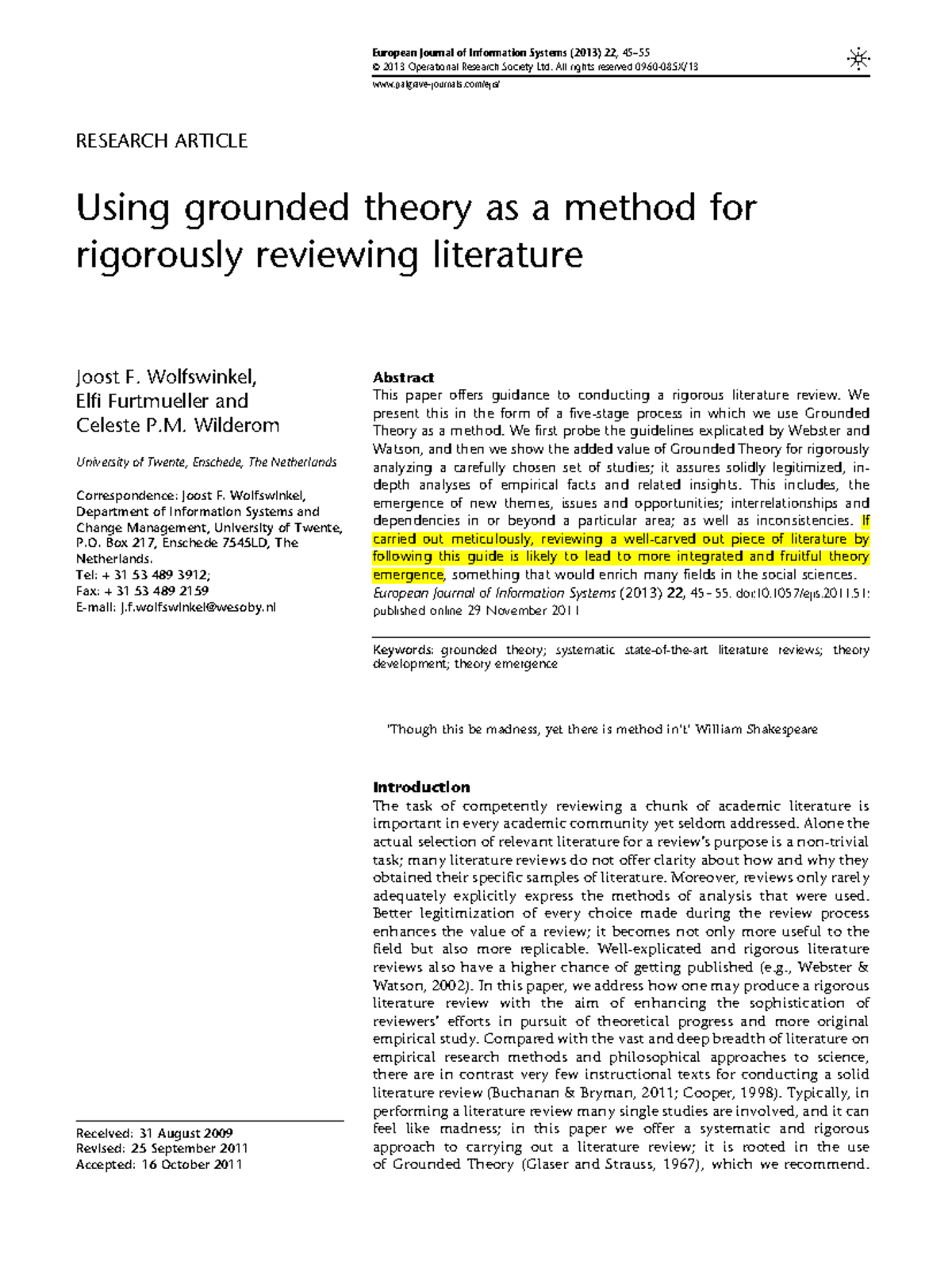 Using Grounded Theory for Rigorous Literature Reviews: A Guide ...