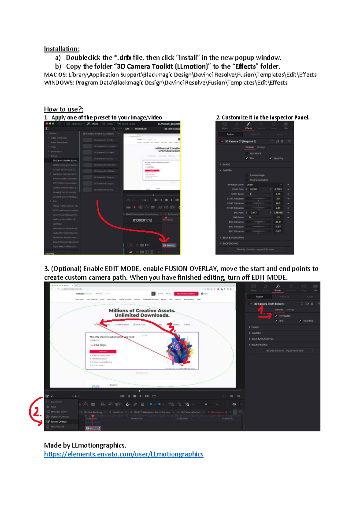 Help - Hehej - Installation: a) Doubleclick the *.drfx file, then click ...