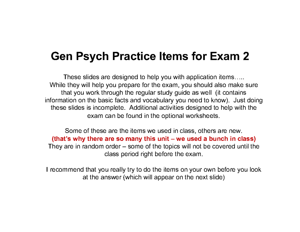 General Psych Exam 2 Practice Questions: Key Concepts & Learning Types ...