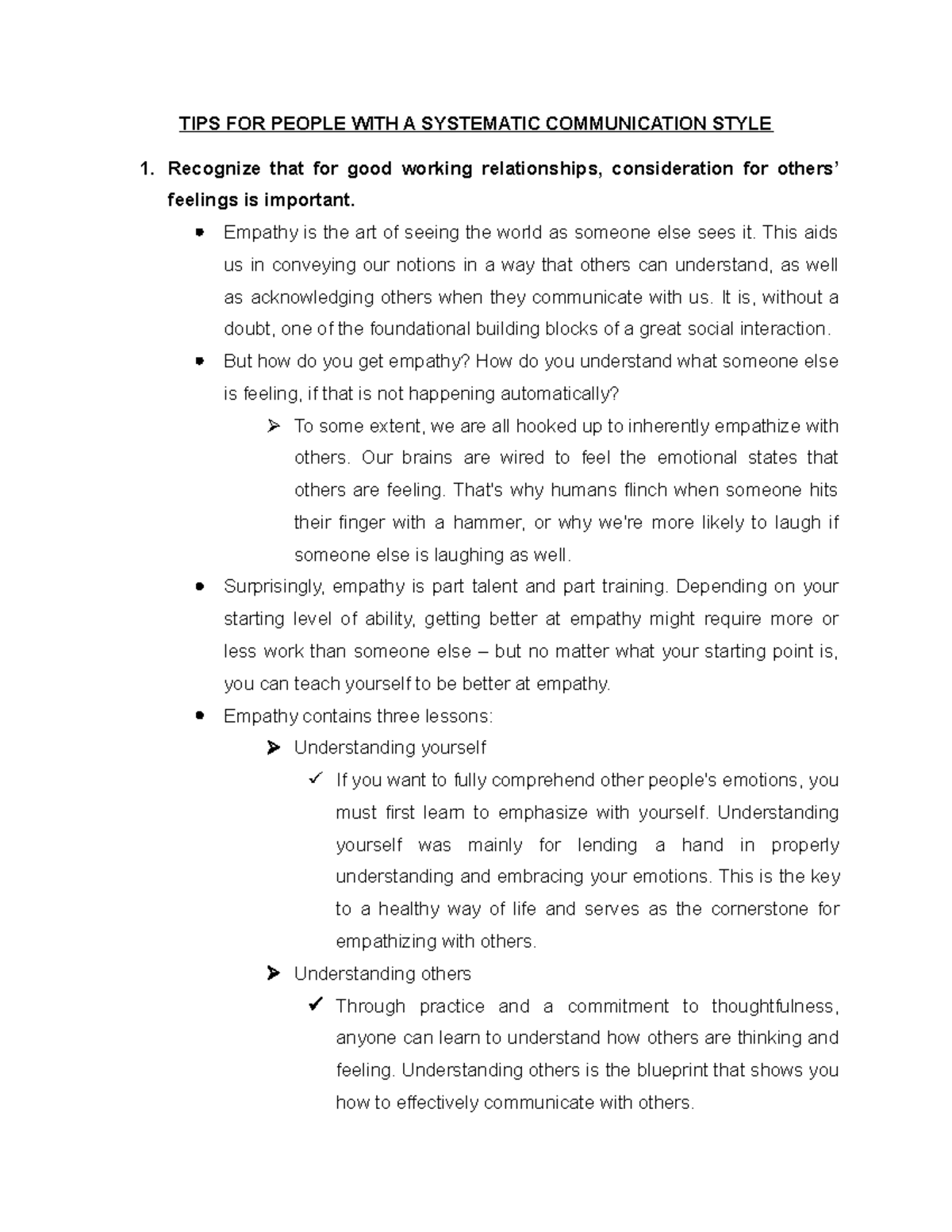 Strategies for Effective Communication: A Systematic Approach - Studocu
