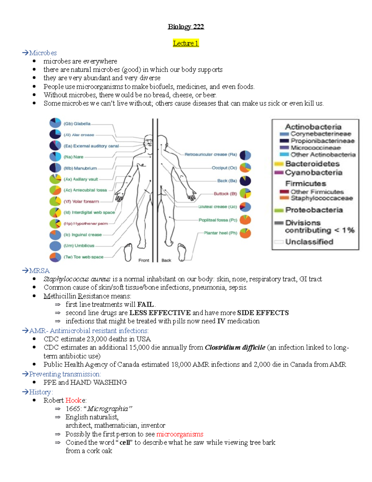 BIO 222 notes - Complete set of review for microbiology 222 - Biology ...