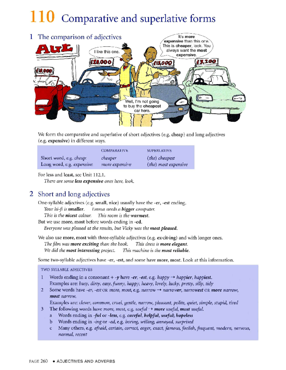 110 Adjectives: Comparative and Superlative Forms Study Guide - Studocu