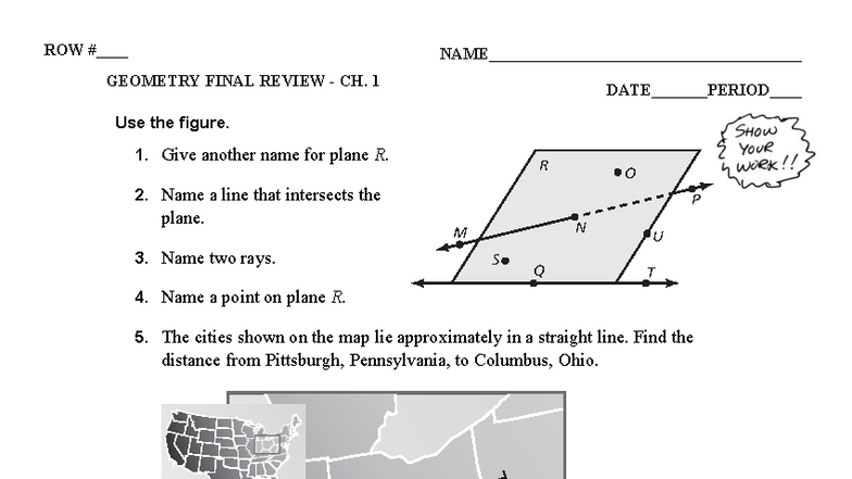 GEOMETRY FINAL REVIEW CH. 1-5 (with solutions) - Studocu