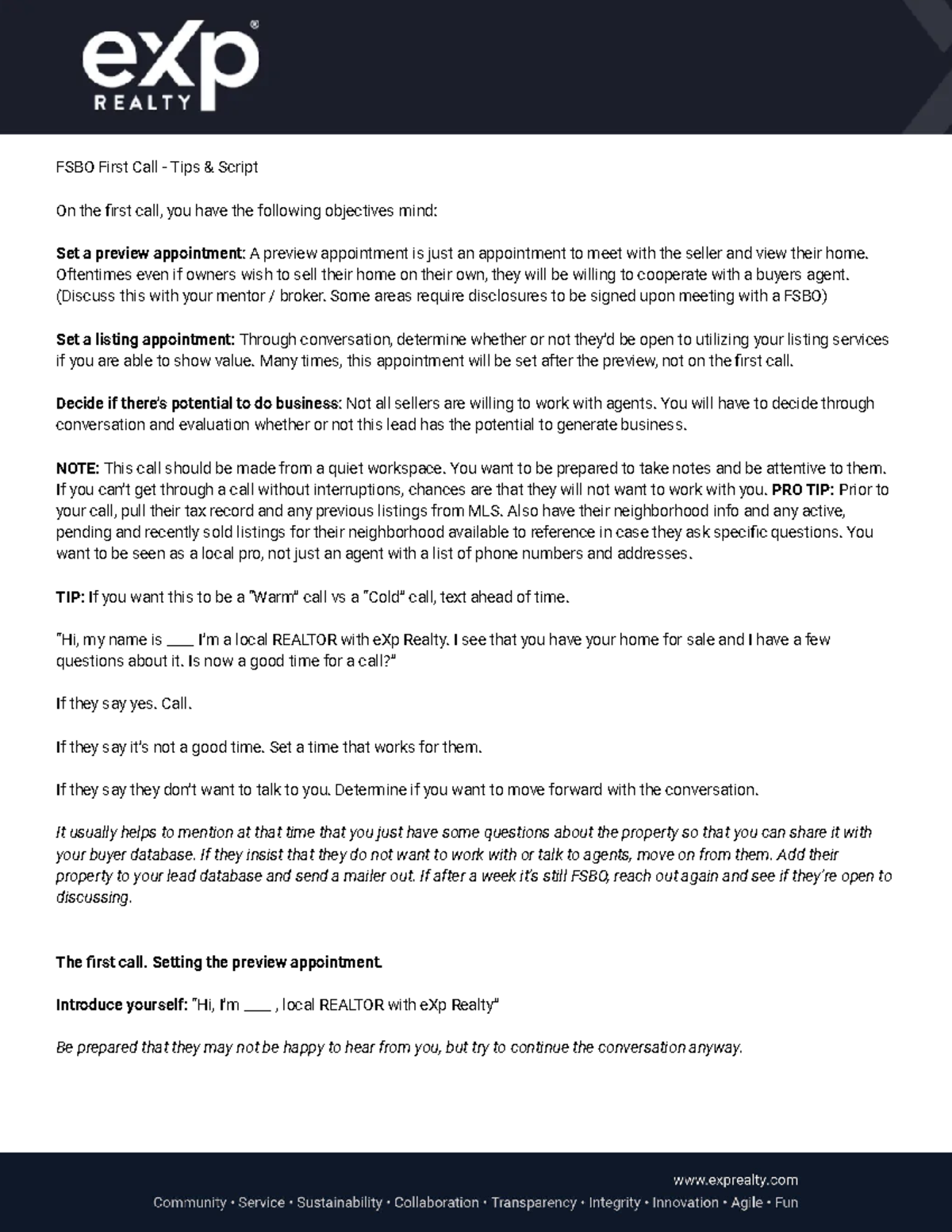 FSBO First Call: Strategies & Script for Effective Client Interaction ...