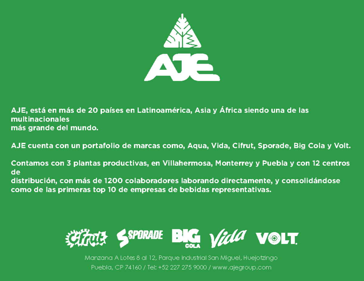 Catálogo AJE 19 de junio - AJE, está en más de 20 países en