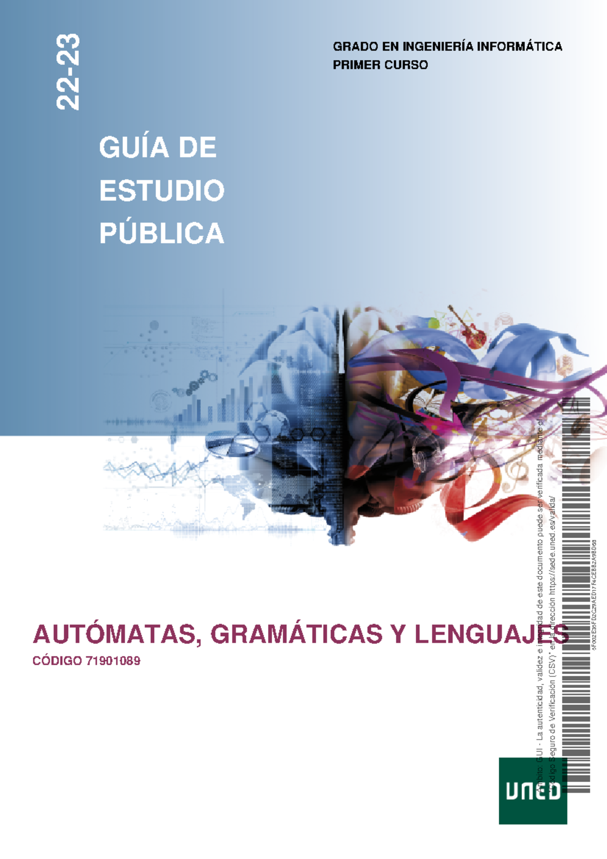 GUÍA DE ESTUDIO - Autómatas, Gramáticas y Lenguajes (Cód. 71901089 ...