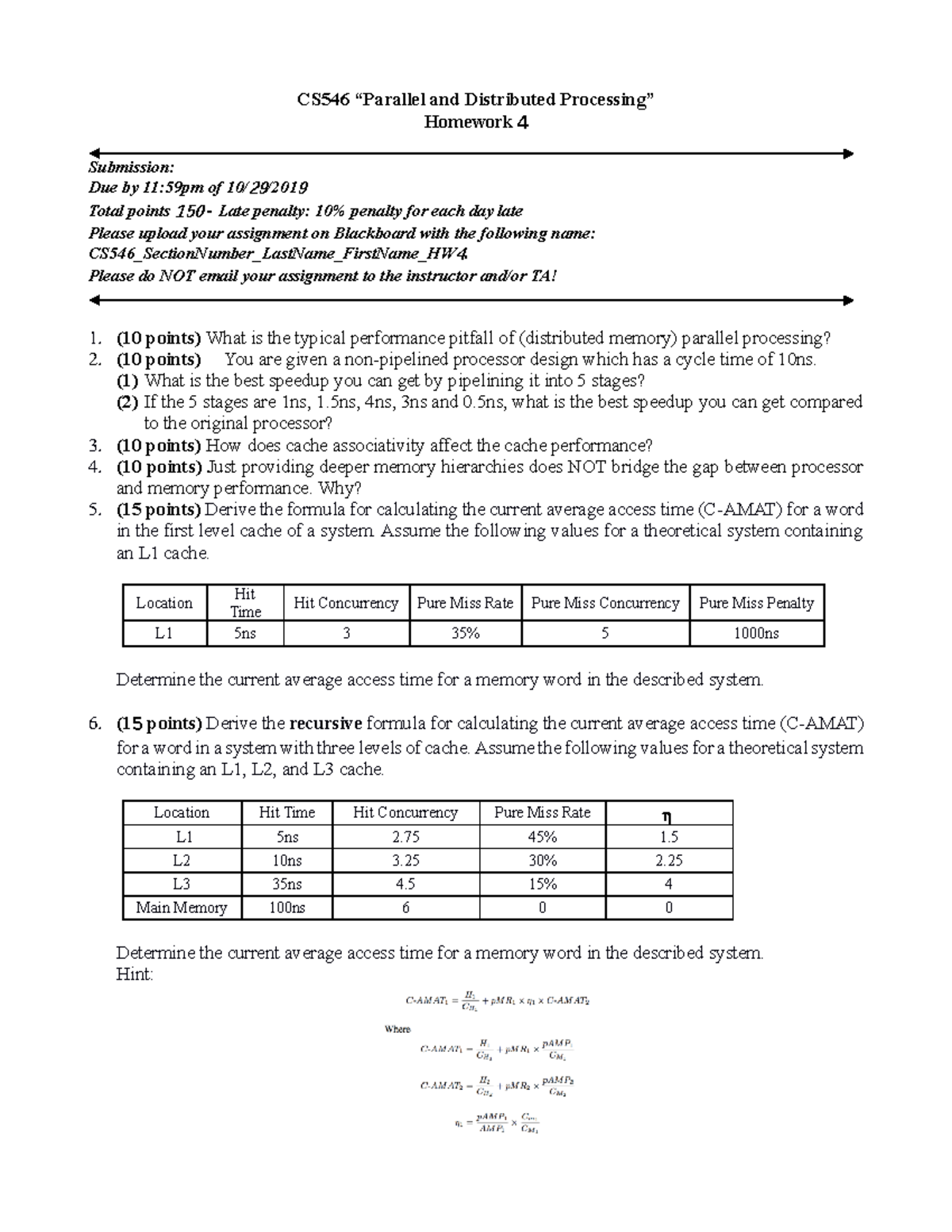 CS546 Homework Assignment 4: Parallel & Distributed Processing - Studocu