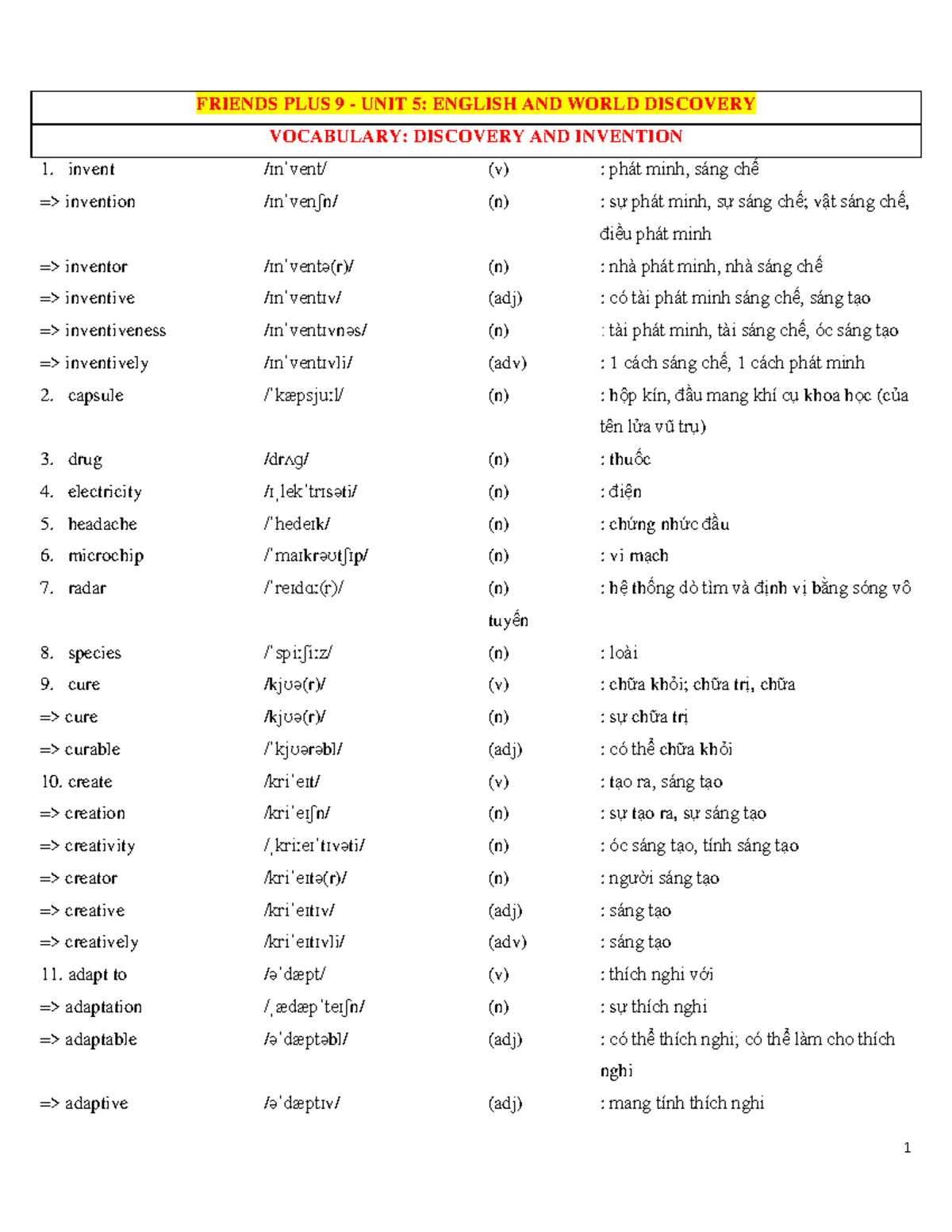 L9 FF U5 - Lecture Notes on English and World Discovery - Studocu