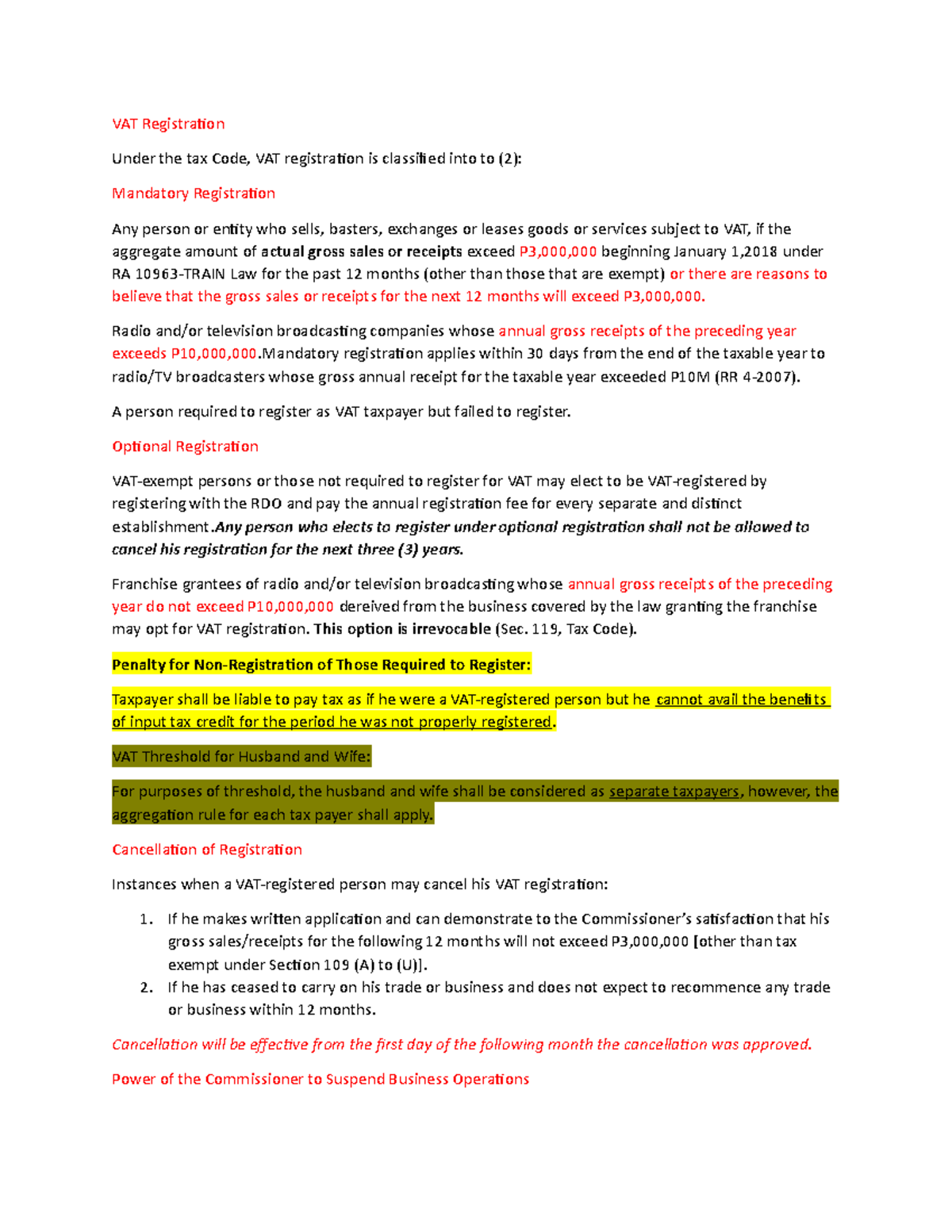 VAT Registration Guide: Mandatory & Optional Details Explained - Studocu