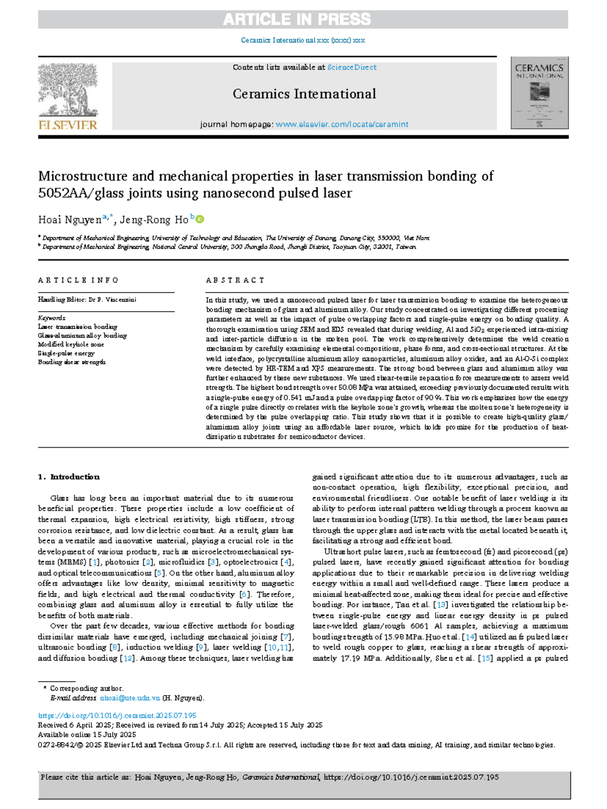 Optimization of Microstructure and Mechanical Properties in Laser ...