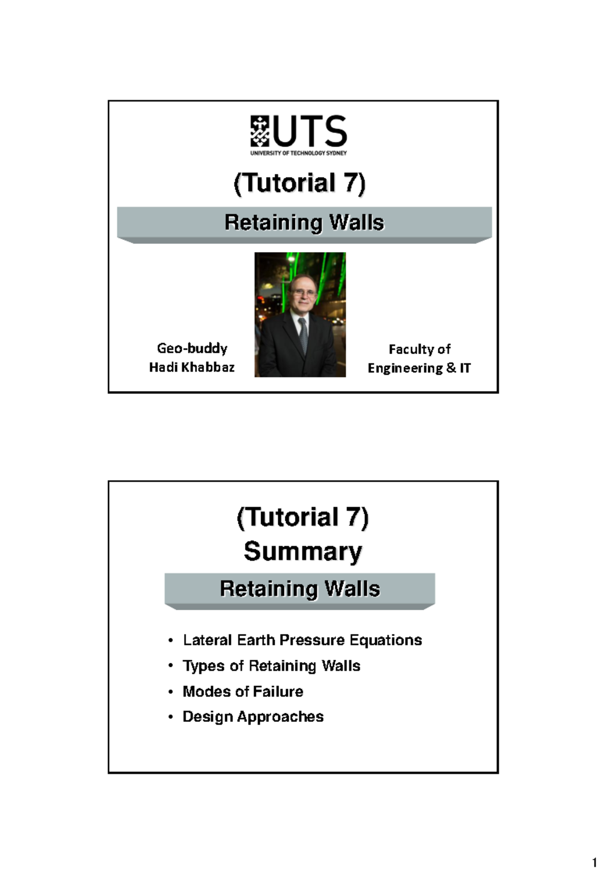 Worked Examples for Retaining Wall Design Tutorial (ENG 202) - Studocu