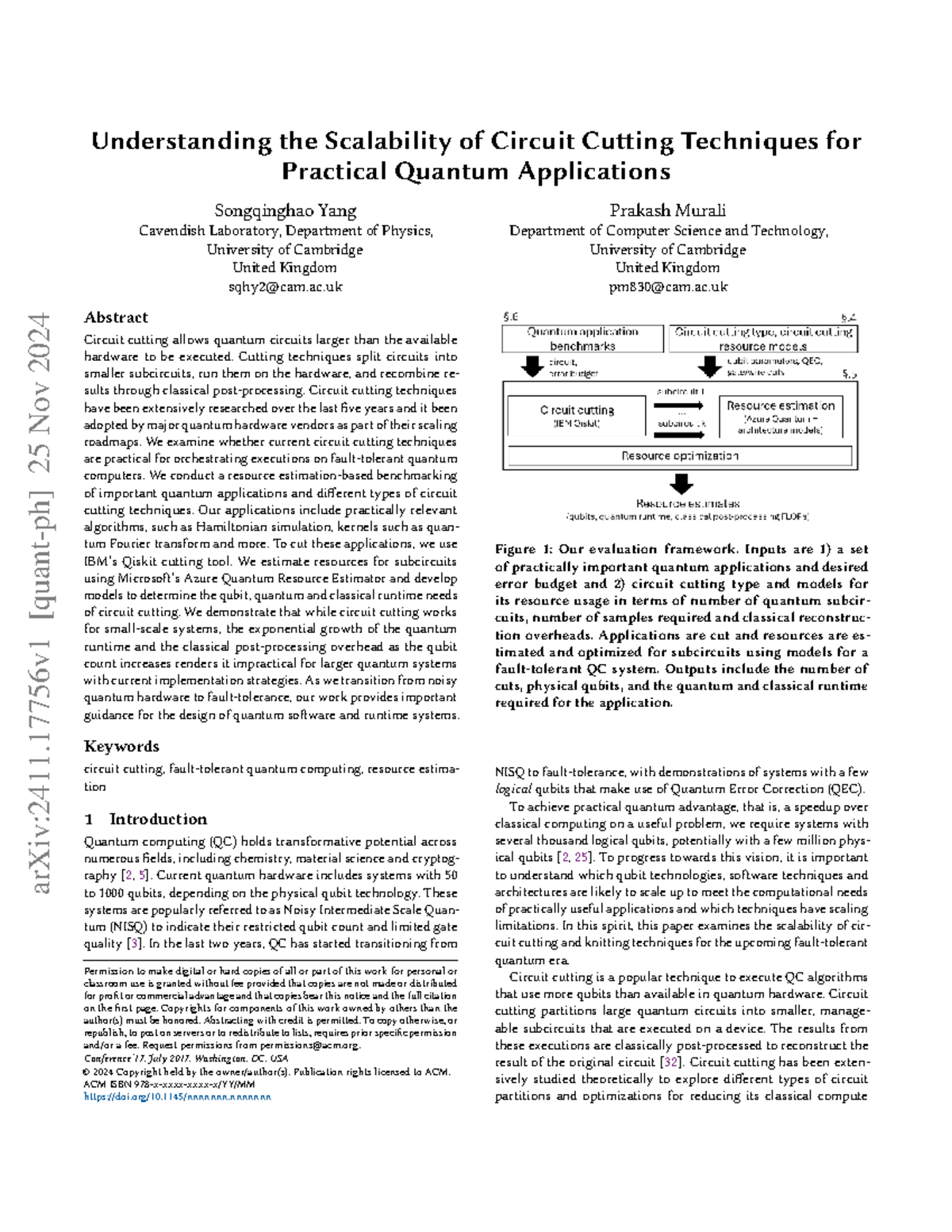 Understanding Circuit Cutting Scalability for Quantum Applications ...