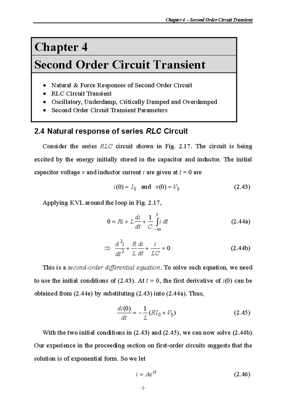 T01 All - Tutorial 1 Exercise without solution - Electronics and ...