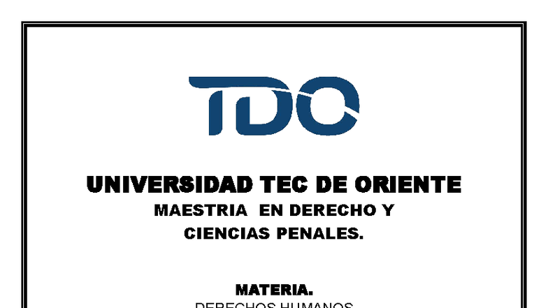 Investigación 2: Convención Americana y Derechos Humanos - MDER 2023 ...