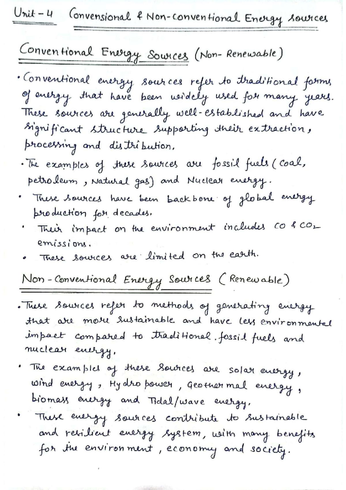 ES Unit-4 Combined Notes - Unit 4 Convensional Energy sources ...